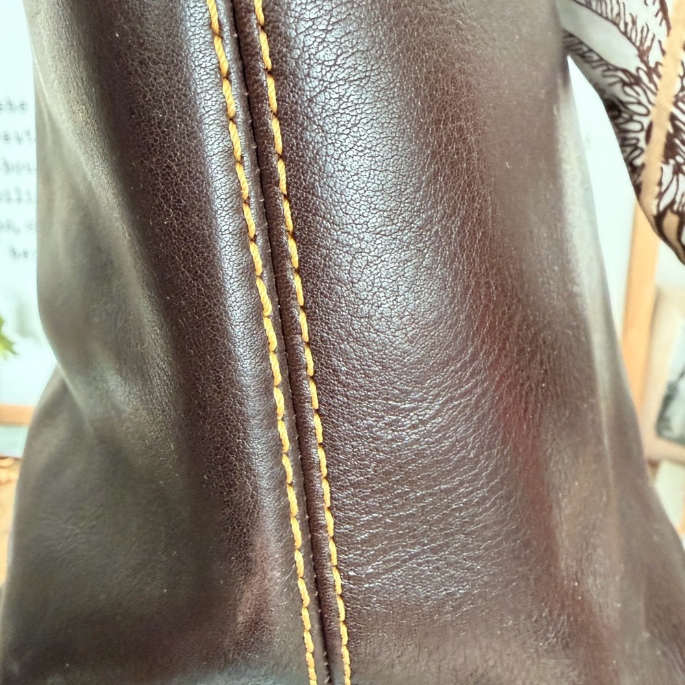 Dooney & Bourke T’Moro Brown Florentine Leather Tote - Picture 12 of 16